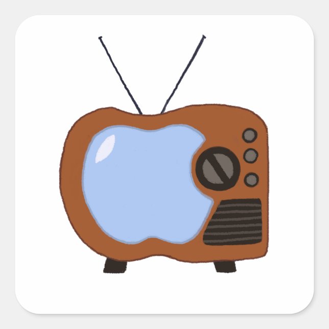 Apple TV Quadratischer Aufkleber (Vorderseite)