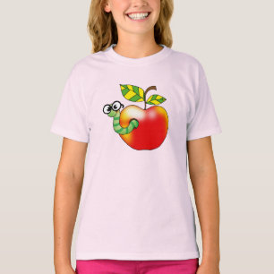 Apple u. Wurm, zurück zu Schule T-Shirt