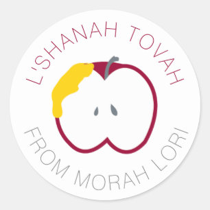 Apple und Honey Rosh Hashanah Custom Stickers