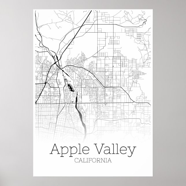 Apple Valley Map - California - City Map Poster (Devant)