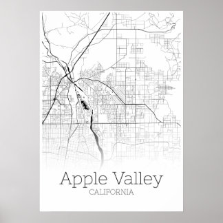 Apple Valley Map - Kalifornien - City Map Poster