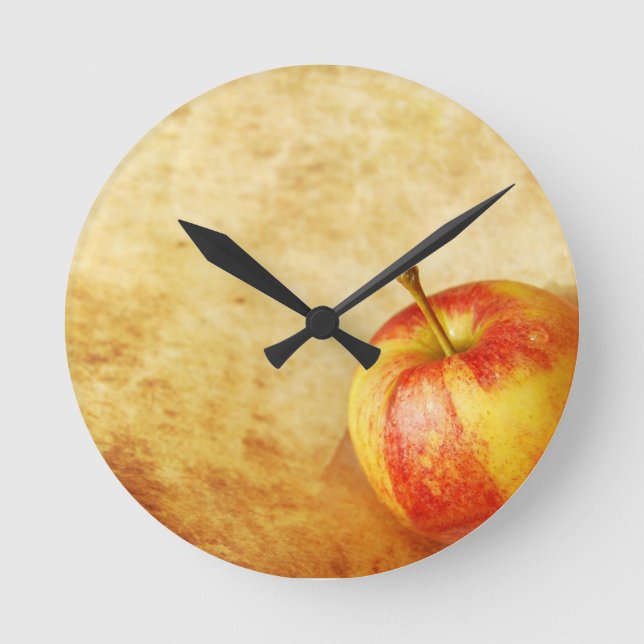 Apple vintage design runde wanduhr (Vorderseite)