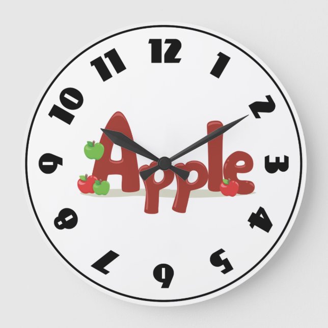 Apple Word Clock Große Wanduhr (Vorderseite)