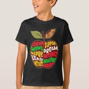 Apple Word Cloud African American Black History Th T-Shirt
