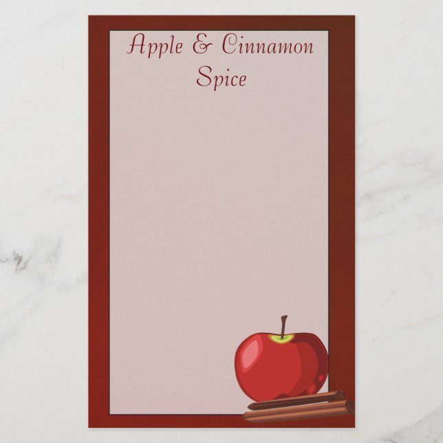 Apple-Zimt-Briefpapier Briefpapier (Vorderseite)