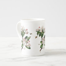 Appleblüten-und -bienen-Knochen-China-Tasse