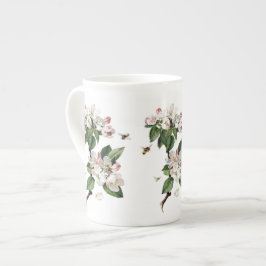 Appleblüten-und -bienen-Knochen-China-Tasse Prozellantasse