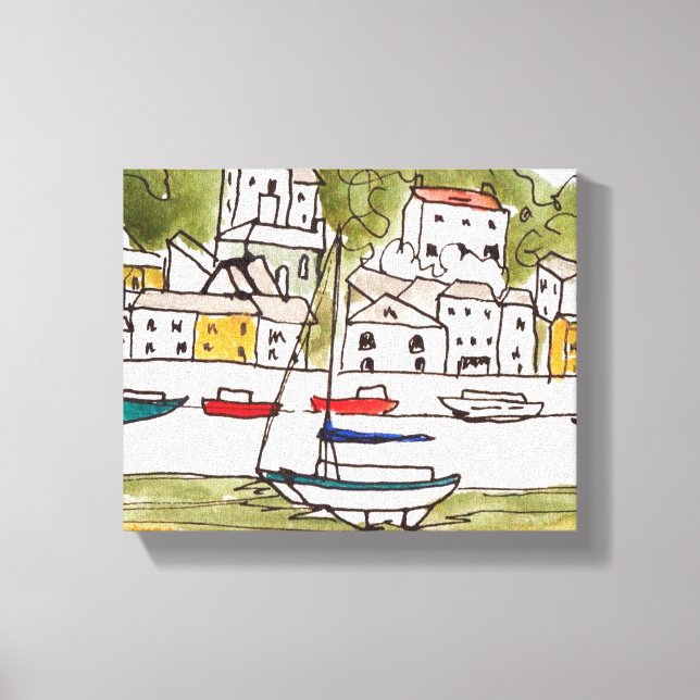 Appledore, Devon.Print sur Toile (Recto)