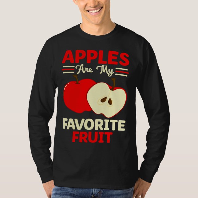 Apples Are My Favorite Fruit Cute Fruit Eater Bask T-Shirt (Vorderseite)