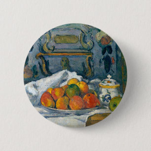 Apples Dish Paul Cezanne Berühmte Visuell Arts Pos Button