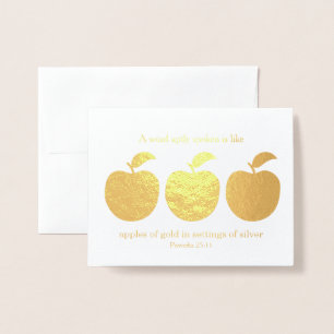Apples Gold Pastor Wertschätzung von Word Aptly Sp Folienkarte