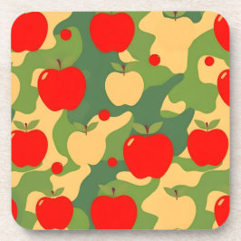 Apples Red Green Camo Coaster Set Getränkeuntersetzer