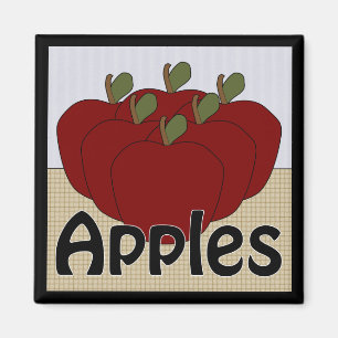 Apples Serie 2 Quadratischer Magnet