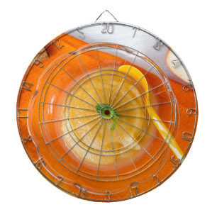 Applesauce mit Zimt und Orangenlöffel Dartscheibe