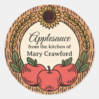 Applesauce ou pommes canning Étiquettes personnali