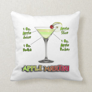 Appletini alias Apple Martini Cocktail Recia Kissen