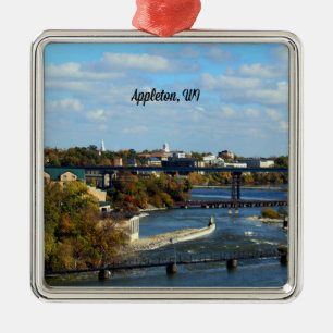 Appleton, Landschaftsbild von Wisconsin Silbernes Ornament