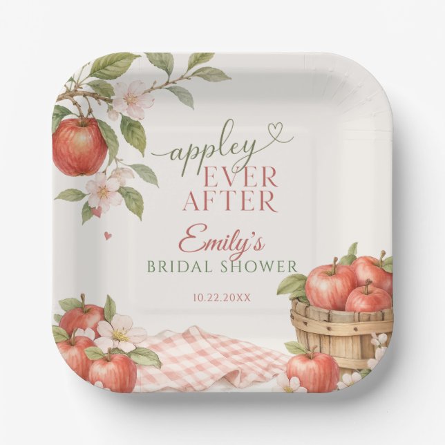 Appley EVER AFTER Brautparty  Pappteller (Vorderseite)
