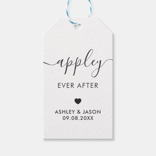 Appley ever After, Caramel Apple, Wedding Geschenkanhänger (Vorderseite)