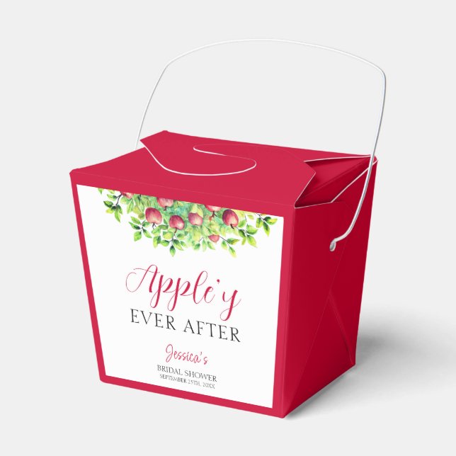 Appley je nach Apple Fall Brautparty Geschenkschachtel (Vorderseite)