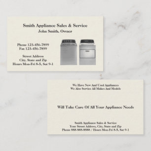 Appliance Sales and Repair Service-Visitenkarte Visitenkarte