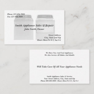 Appliance Sales and Repair Service-Visitenkarte Visitenkarte