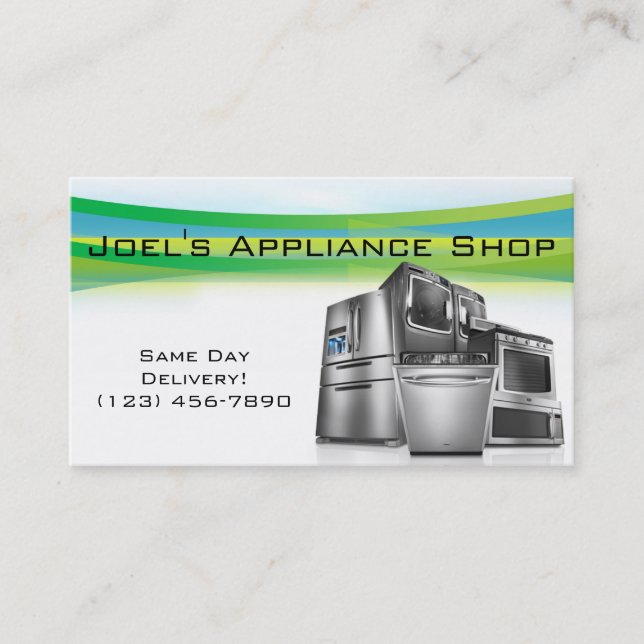 Appliance-Shop, Installation, Reparatur Visitenkarte (Vorderseite)
