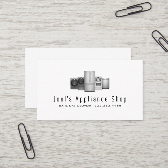 Appliance-Shop, Installation, Reparatur Visitenkarte (Vorderseite/Rückseite Beispiel)