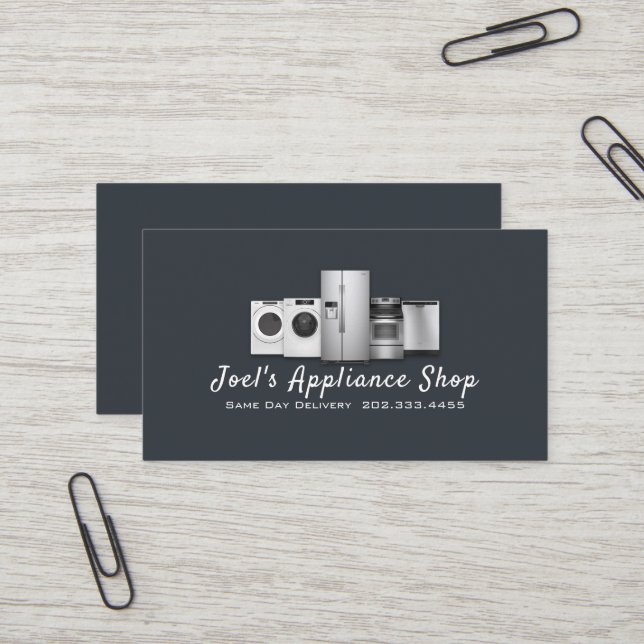 Appliance-Shop, Installation, Reparatur Visitenkarte (Vorderseite/Rückseite Beispiel)