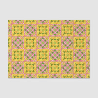 Applique Tulip Quilt-YELLOW-PINK-TISSUE WRAP PAPIE