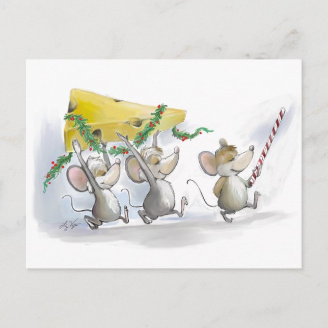 Apporter Dans La Carte Postale Du Fromage De Noël (Devant)