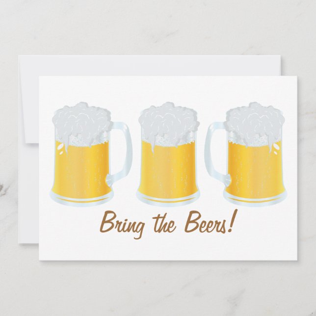 Apportez des bières Invitation de la fête de la bi (Devant)