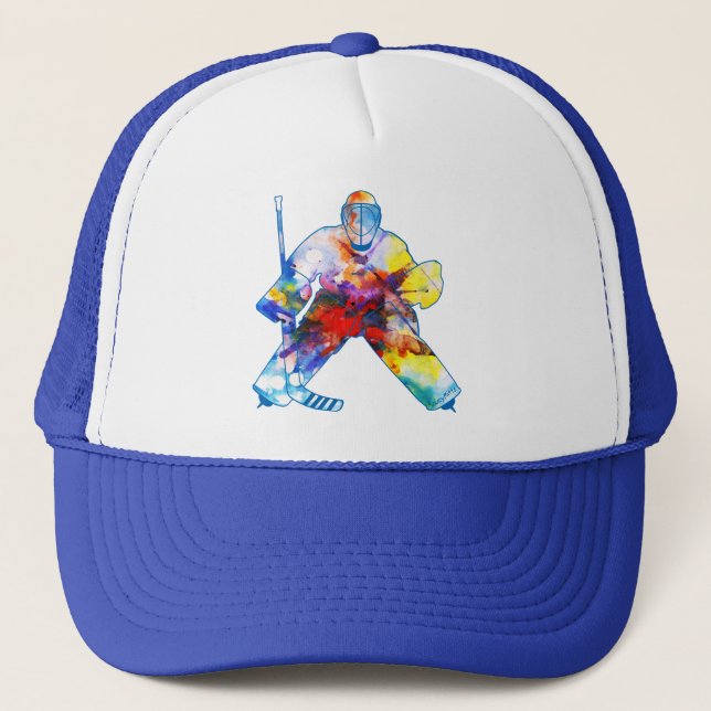 Apportez-lui le Casquette d'aquarelle de hockey ga (Devant)