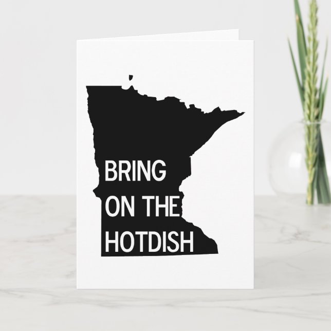 Apportez sur la carte de voeux drôle de Hotdish (Devant)
