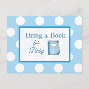 Apportez un livre pour la carte Baby shower bébé