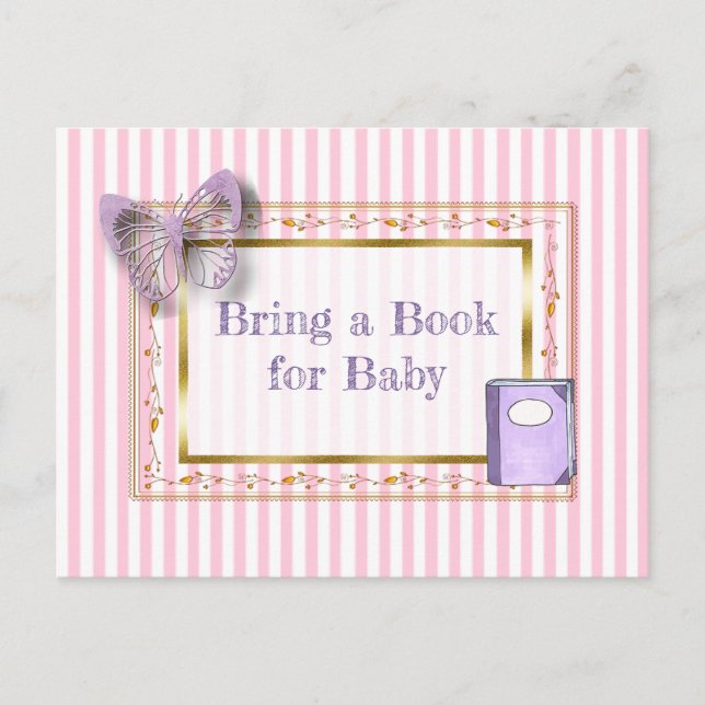 Apportez un livre pour la carte Baby shower bébé (Devant)