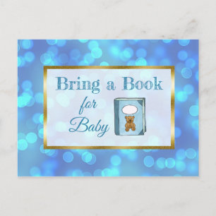 Apportez un livre pour la carte Baby shower bébé