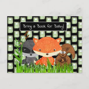 Apportez un livre pour la carte Baby shower bébé