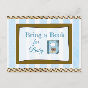 Apportez un livre pour la carte Baby shower bébé