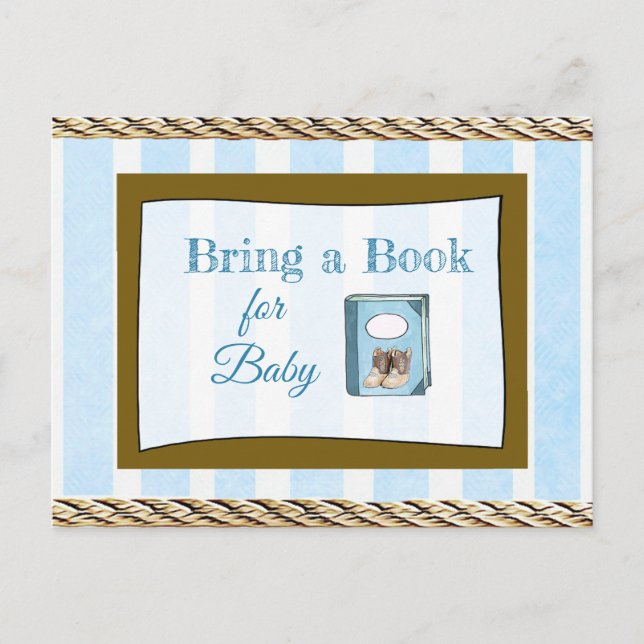 Apportez un livre pour la carte Baby shower bébé (Devant)