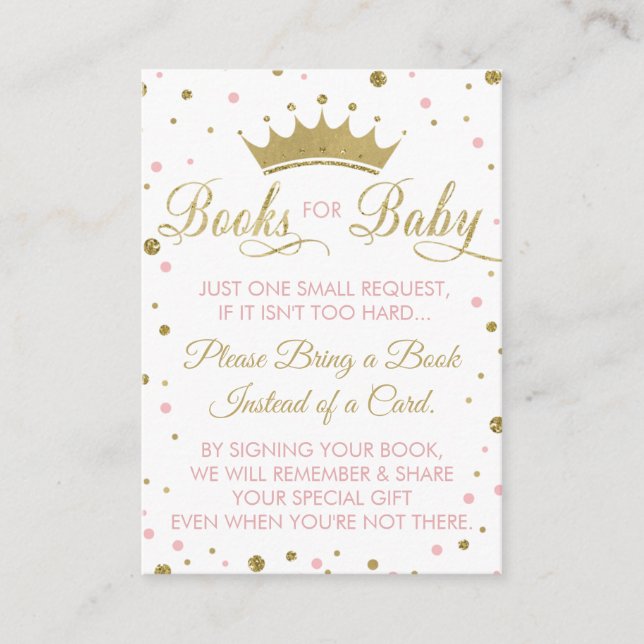Apportez Une Carte De Livre, Princesse, Baby showe (Devant)
