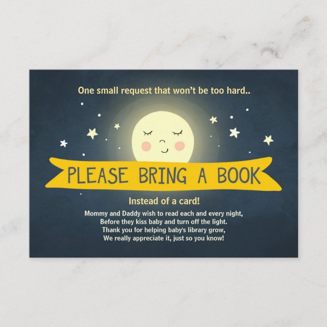 Apportez une carte de livre sur la lune et le Baby (Devant)