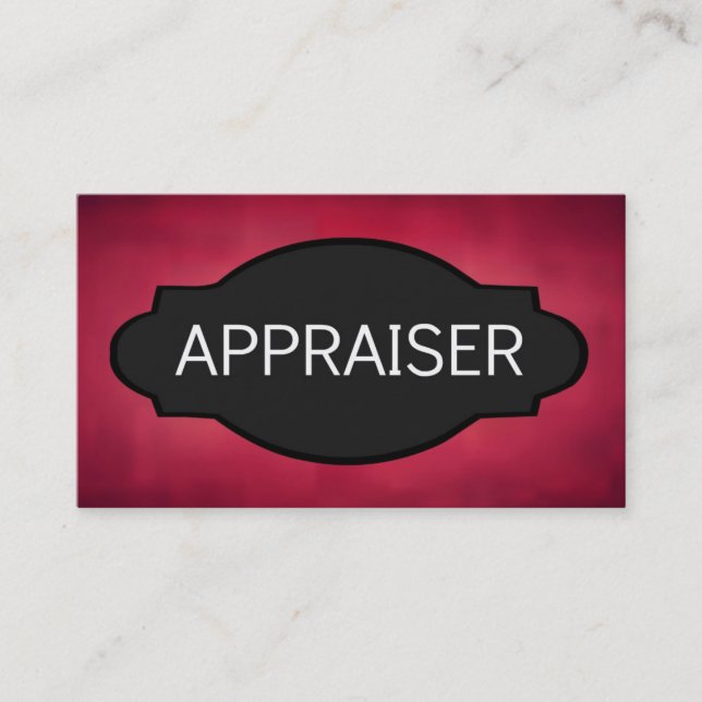 Appraiser Elegant Name Plate Visitenkarte (Vorderseite)