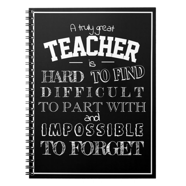 Appréciation de l'enseignant Carnet Merci Cadeau (Devant)