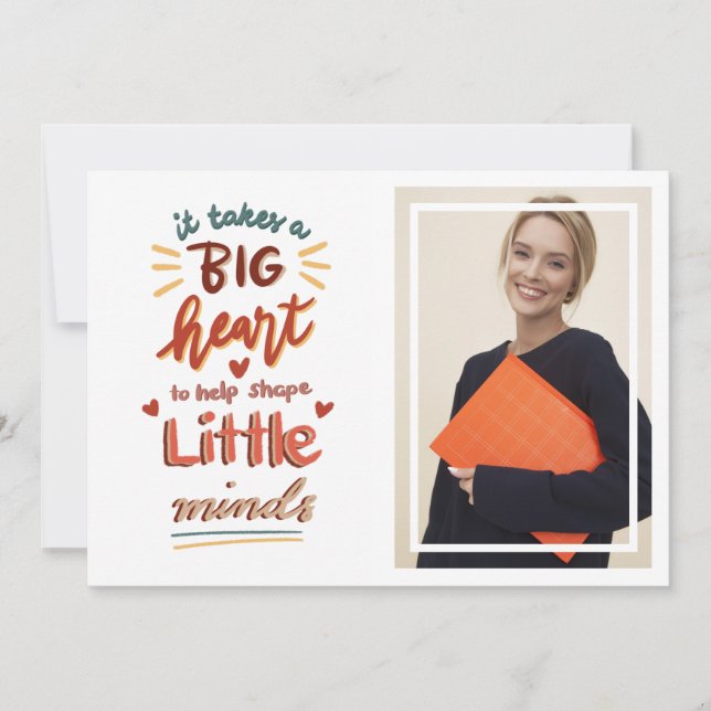 Appréciation de l'enseignant Carte de voeux photo  (Devant)