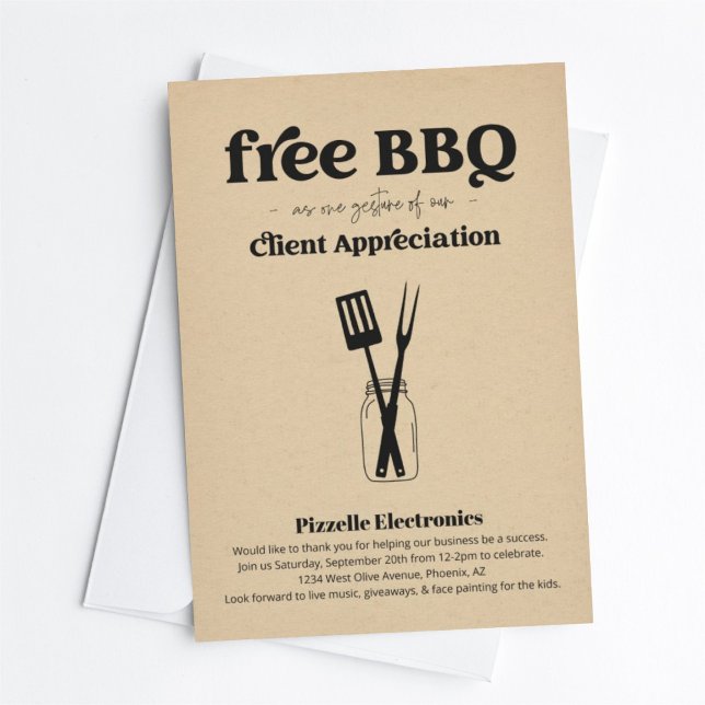 Appréciation du client Invitation de la partie BBQ (Créateur téléchargé)