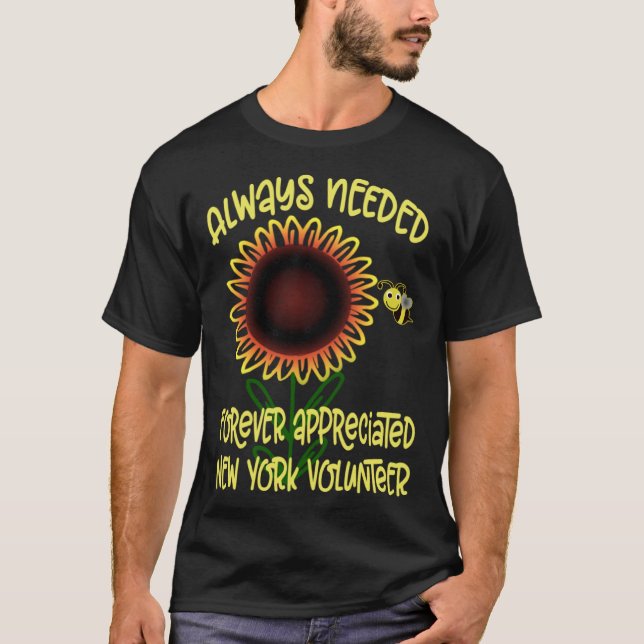 Appreciation New York Always Needed Volunteer Reco T-Shirt (Vorderseite)
