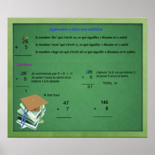 Apprendre addition poster