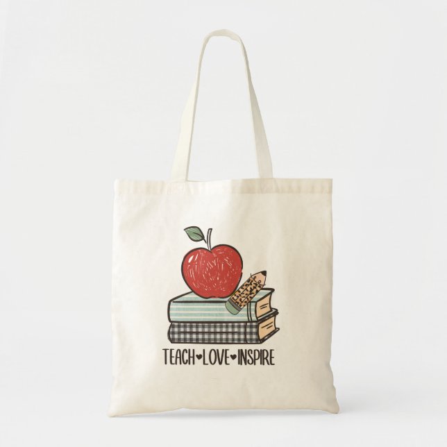 Apprendre l'amour et inspirer Sac fourre-tout d'ap (Devant)