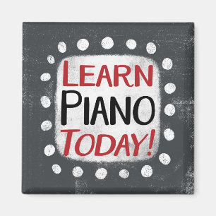 Apprendre Piano Aujourd'Hui Réfrigérateur Magnet
